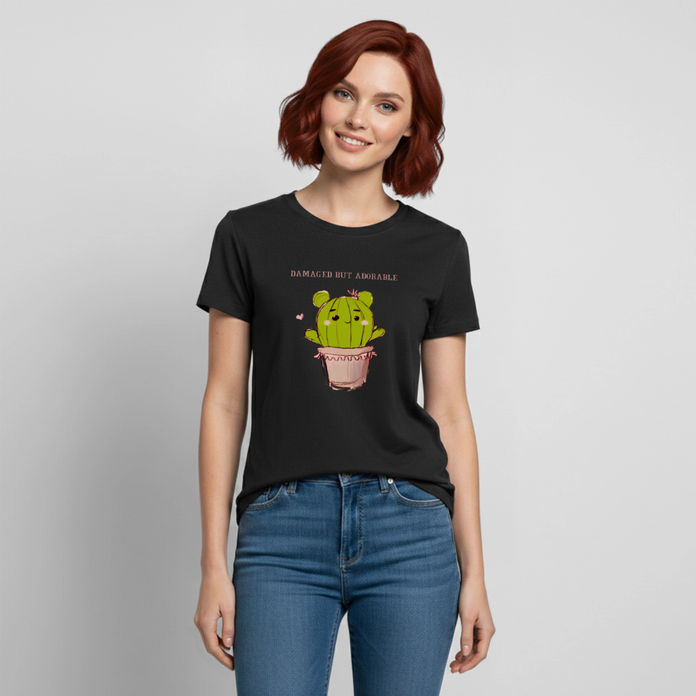 Damaged but Adorable Womens T-Shirt - black