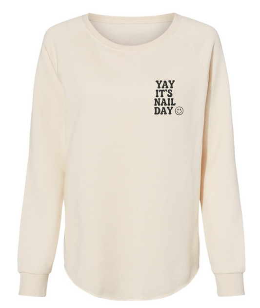 Yay It's Nail Day Lounge Sweater – by SEIDA Ivory