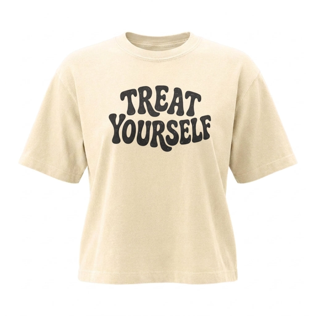 Treat Yourself Short Sleeve Tee - by SEIDA Ivory