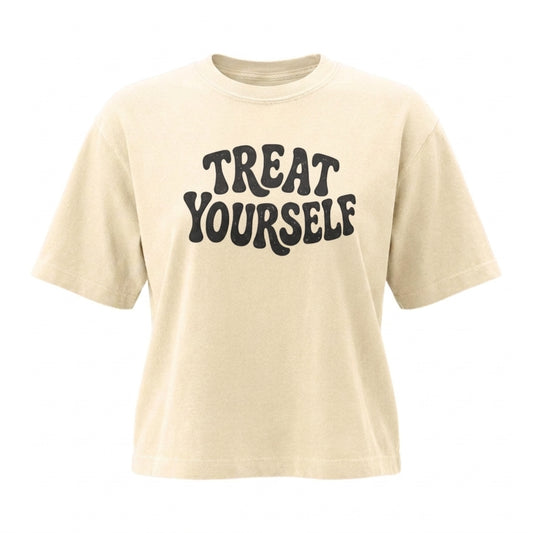 Treat Yourself Short Sleeve Tee - by SEIDA Ivory